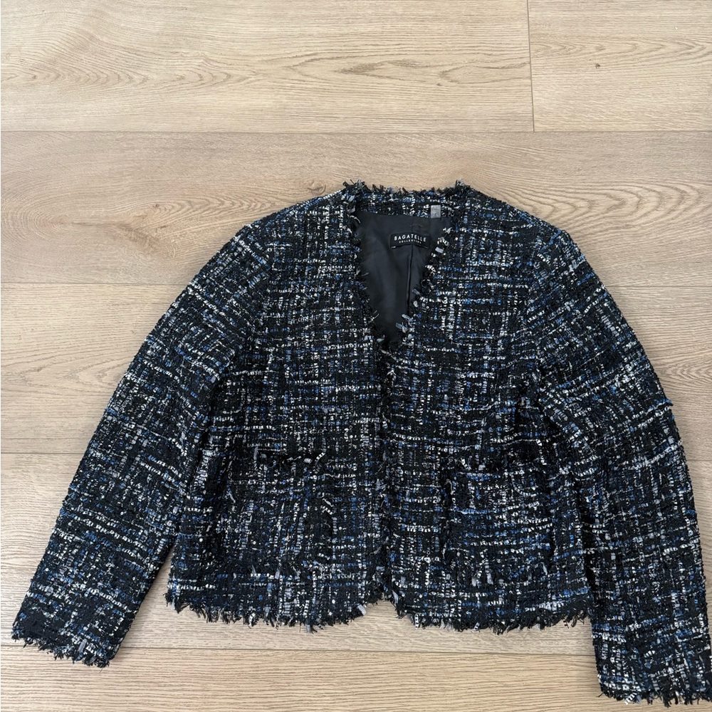 Bagatelle Black and White Tweed Blazer